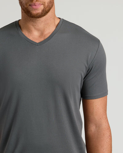 Tall Premium Pima V-Neck - Carbon