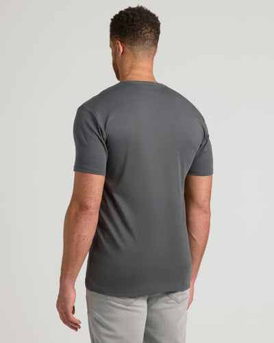 Tall Premium Pima V-Neck - Carbon