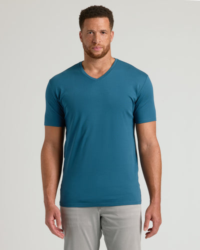 Tall Premium Pima V-Neck - Lagoon