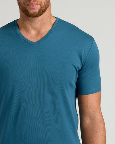 Tall Premium Pima V-Neck - Lagoon