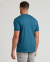 Lagoon Tall Premium Pima V-Neck, back view, showcasing tailored fit.