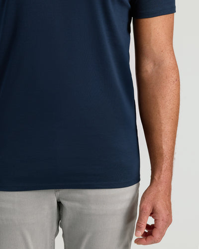 Tall Premium Pima V-Neck - Navy
