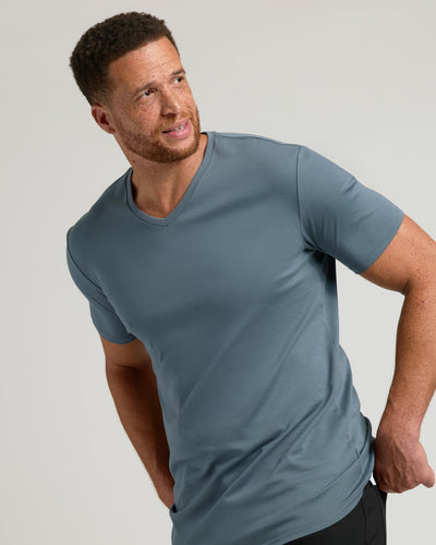Tall Premium Pima V-Neck - Tempest