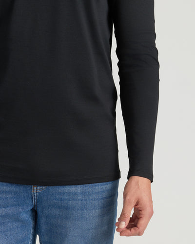 All Black Tall Premium Pima Long Sleeve Crew 7-Pack