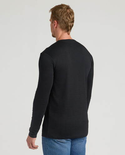 All Black Tall Premium Pima Long Sleeve Crew 7-Pack