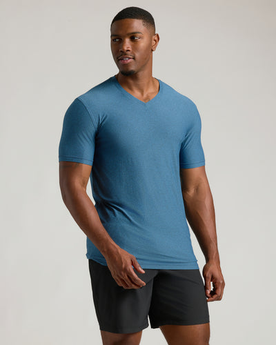 Tall Active V-Neck - Dark Heather Bluebird