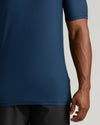 Navy Tall Active V-Neck showcasing athletic fit and fabric texture.