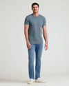Tempest Tall Premium Pima Crew Curved Hem on a young man.