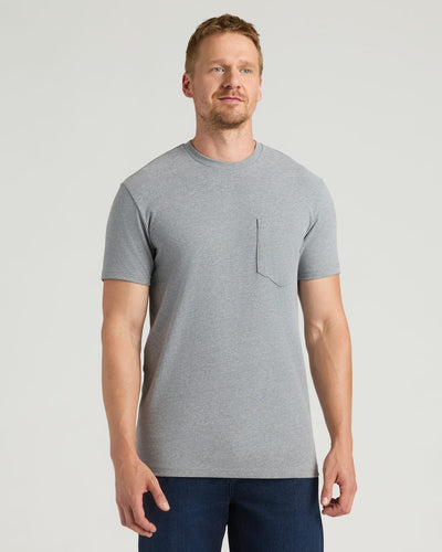 Tall Heavyweight Pocket Crew - Heather Gray
