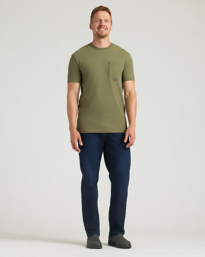 Tall Heavyweight Pocket Crew - Military Green