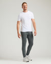Man wearing Charcoal Heather Gray Tall Active Joggers, showcasing comfortable athletic fit.