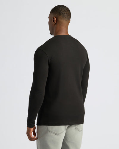 Black Tall Heavyweight Long Sleeve Pocket Crew 2-Pack