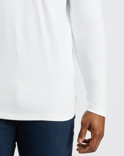 White Tall Heavyweight Long Sleeve Pocket Crew 4-Pack