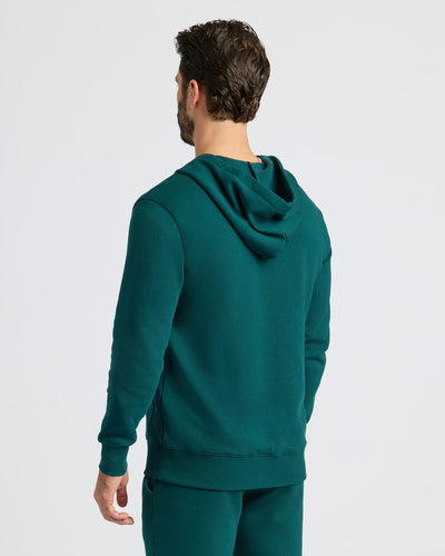 Fleece Full Zip Hoodie - Deep Emerald