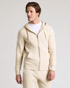 Dune Fleece French Terry Zip Hoodie worn by man.