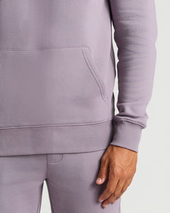 True ClassicThistle Fleece French Terry Pullover Hoodie with kangaroo pocket and ribbed hem.