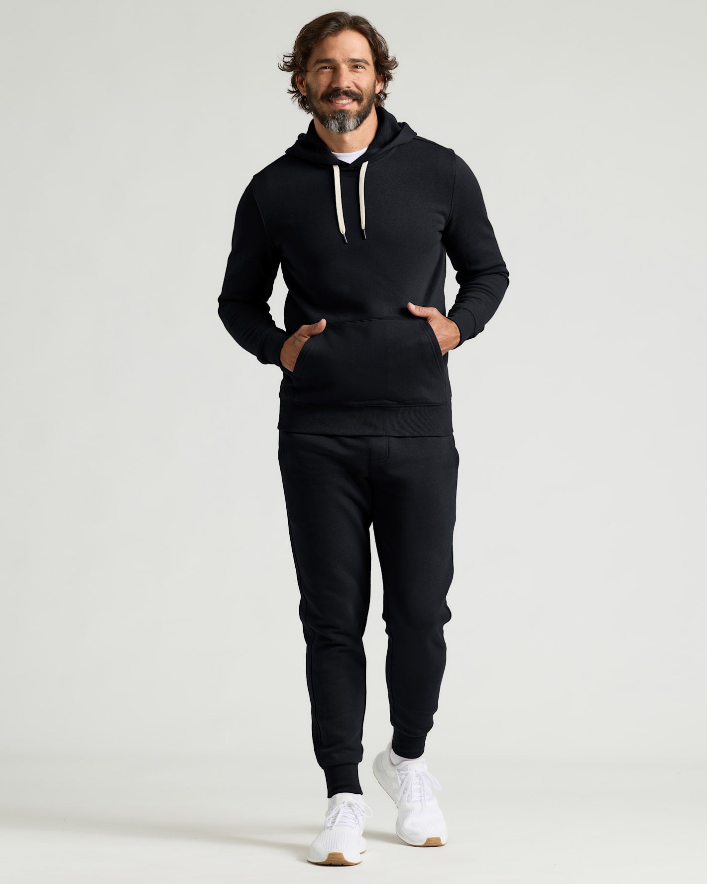 Black Fleece French Terry Pullover Hoodie