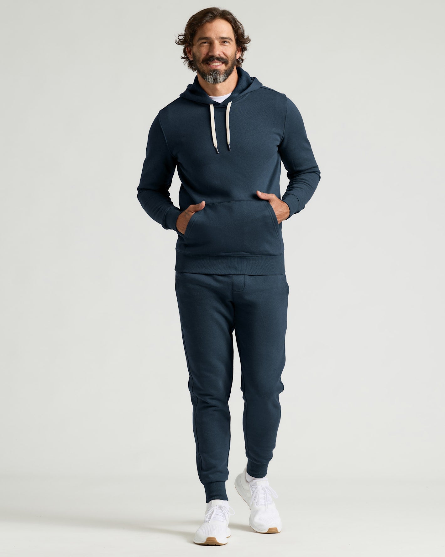 Sudadera con capucha y pantalón deportivo de polar azul marino (paquete de 2)