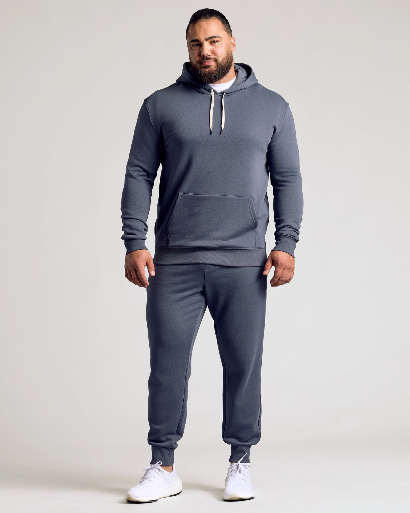 Man in Stormy Pullover Fleece Hoodie & Jogger 2-Pack.