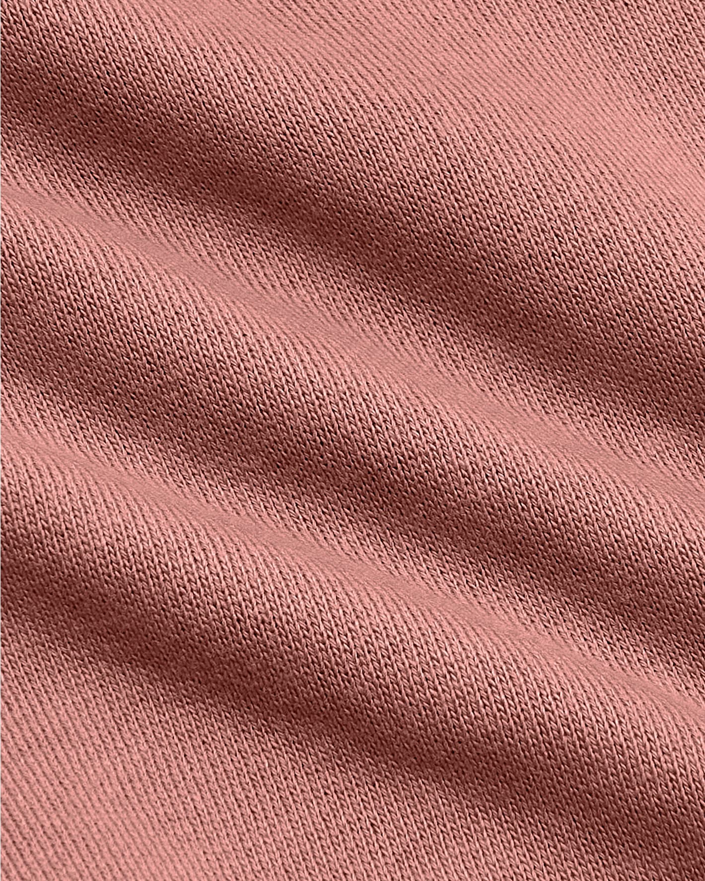 Rose Fleece French Terry Pullover Hoodie with fine knit pattern.