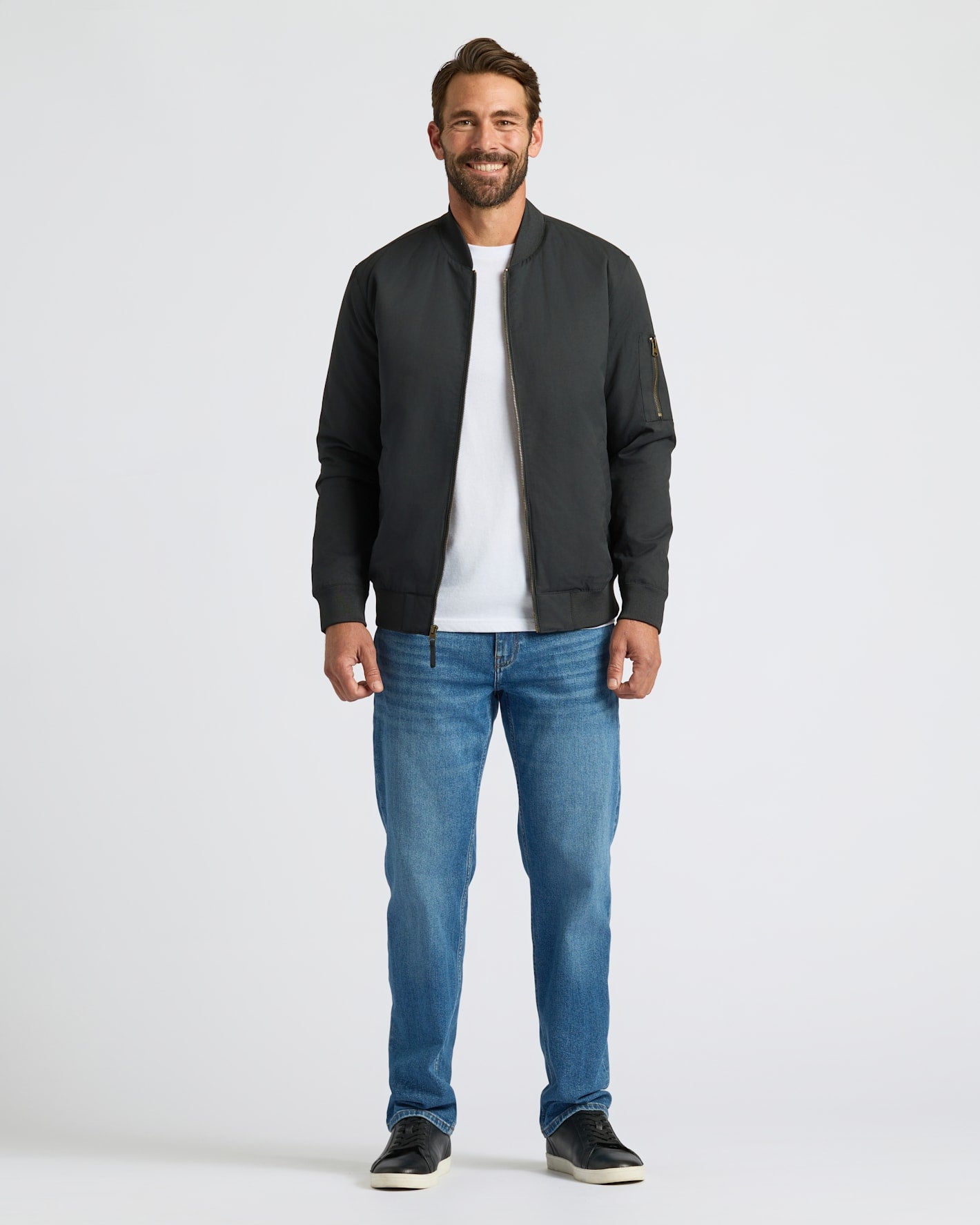 True Classic Black Bomber Jacket True Classic Black Bomber Jacket