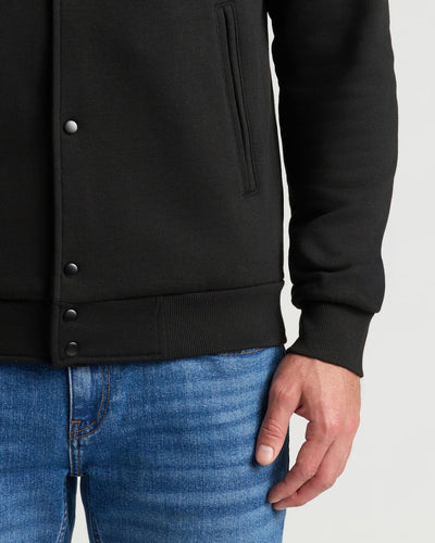Fleece Bomber Jacket - Black