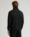 Black Quarter Zip Fleece Sweatshirt & Jogger 2-Pack, back view.