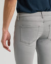 Medium Gray Wash Slim Comfort Stretch Jeans rear view, showing pockets and stitching.