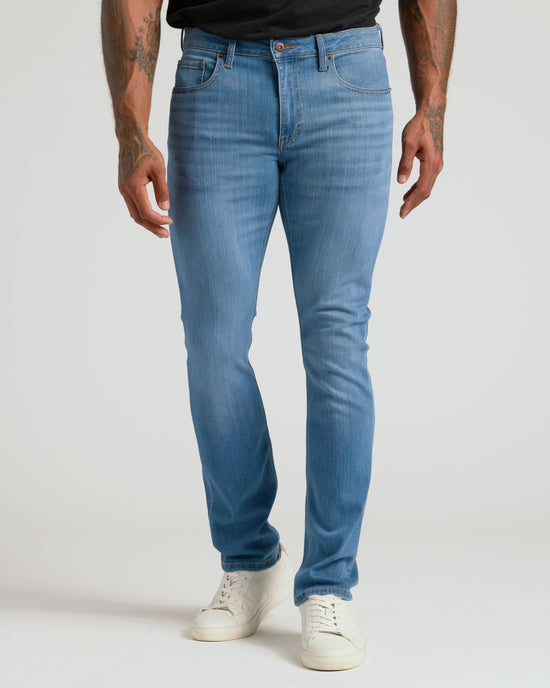 comfort fit cotton pants - deep indigo blue cotton main image 0