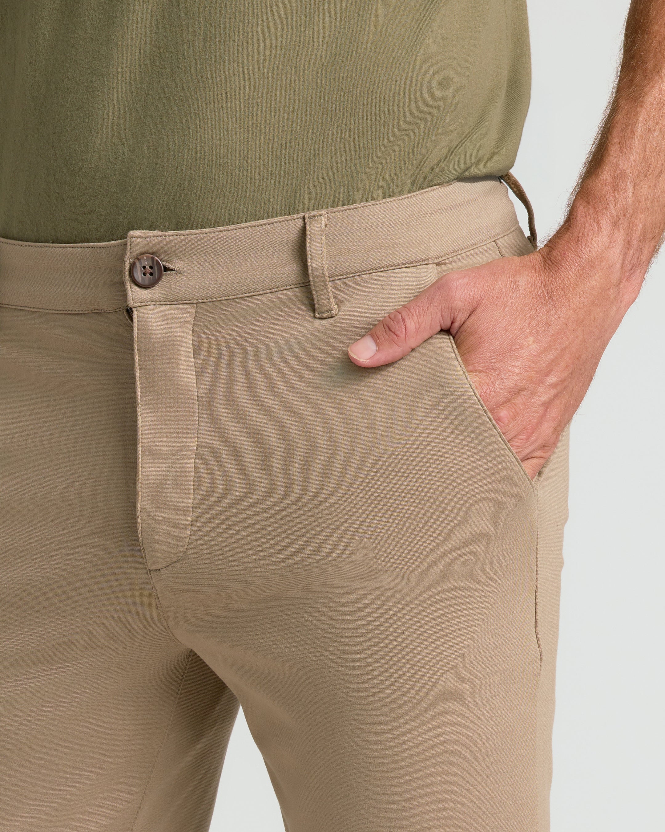 Khaki Slim Comfort Knit Chino Pant – True Classic