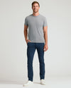 Pantalon chino en tricot confort slim marine