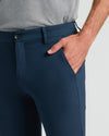 Pantalon chino en tricot confort slim marine
