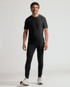 Black Active Crew and Jogger 2-Pack worn by a smiling man.