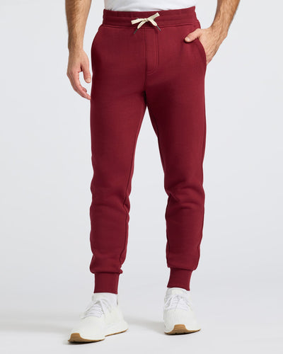 Fleece Joggers - Dark Maroon