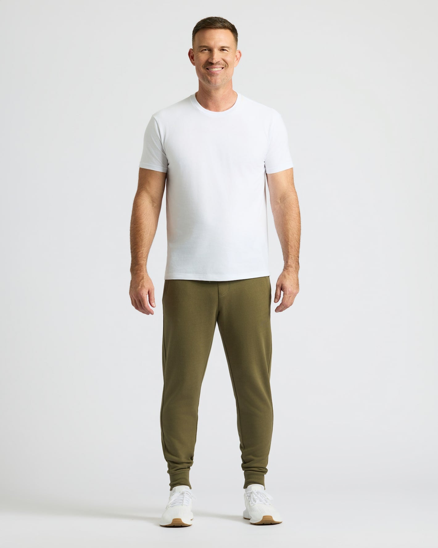 Military Green Fleece French Terry Joggers
