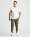Military Green Fleece French Terry Joggers