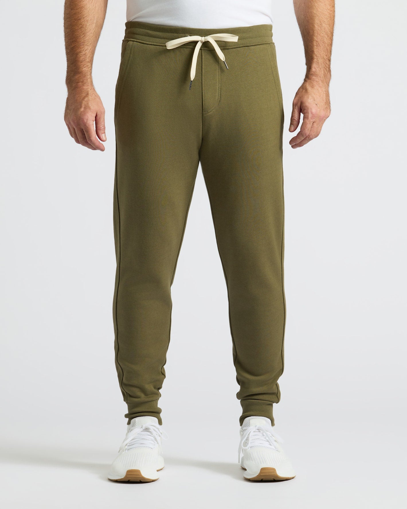 Military Green Fleece French Terry Joggers