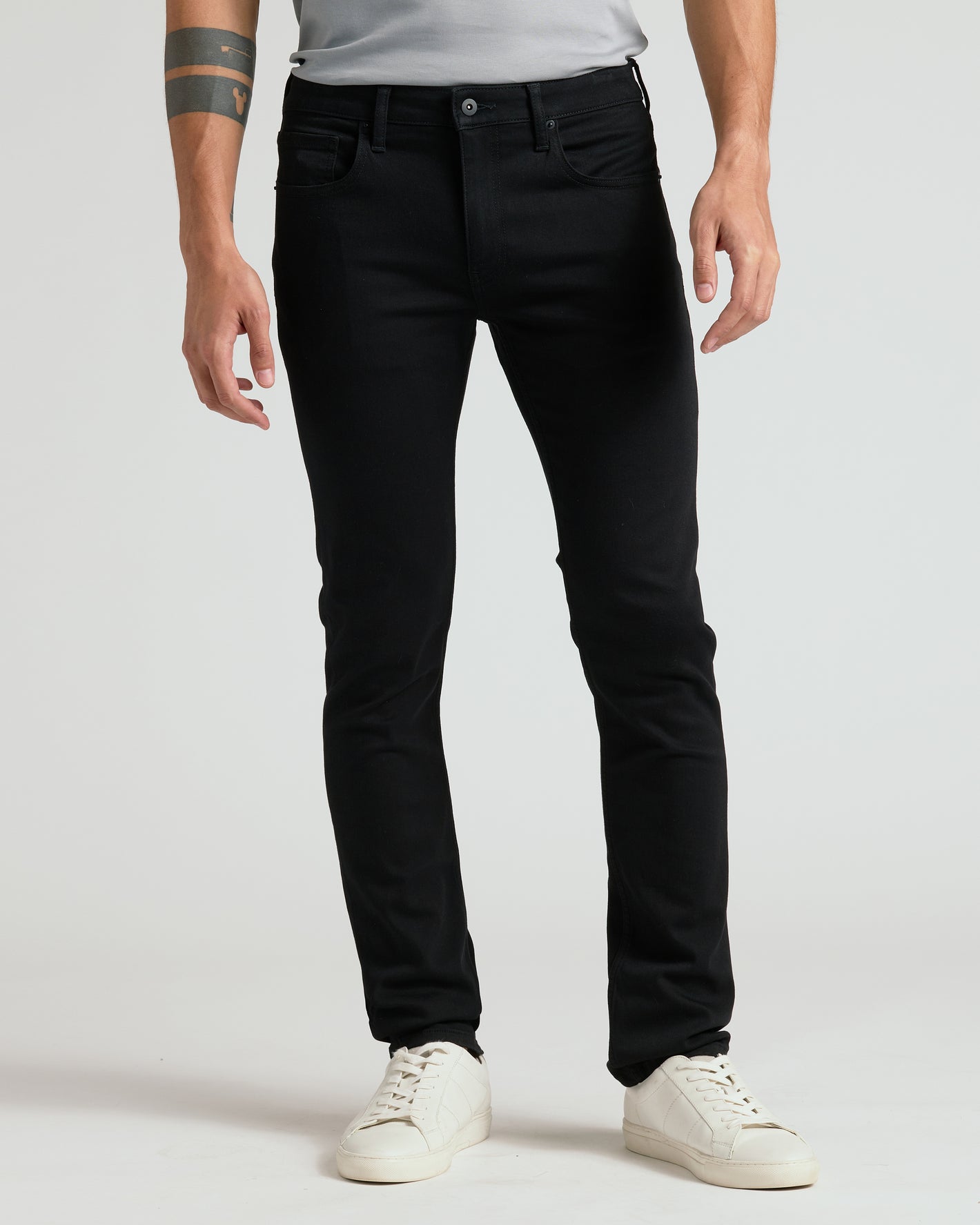 Black Wash Straight Comfort Stretch Jeans