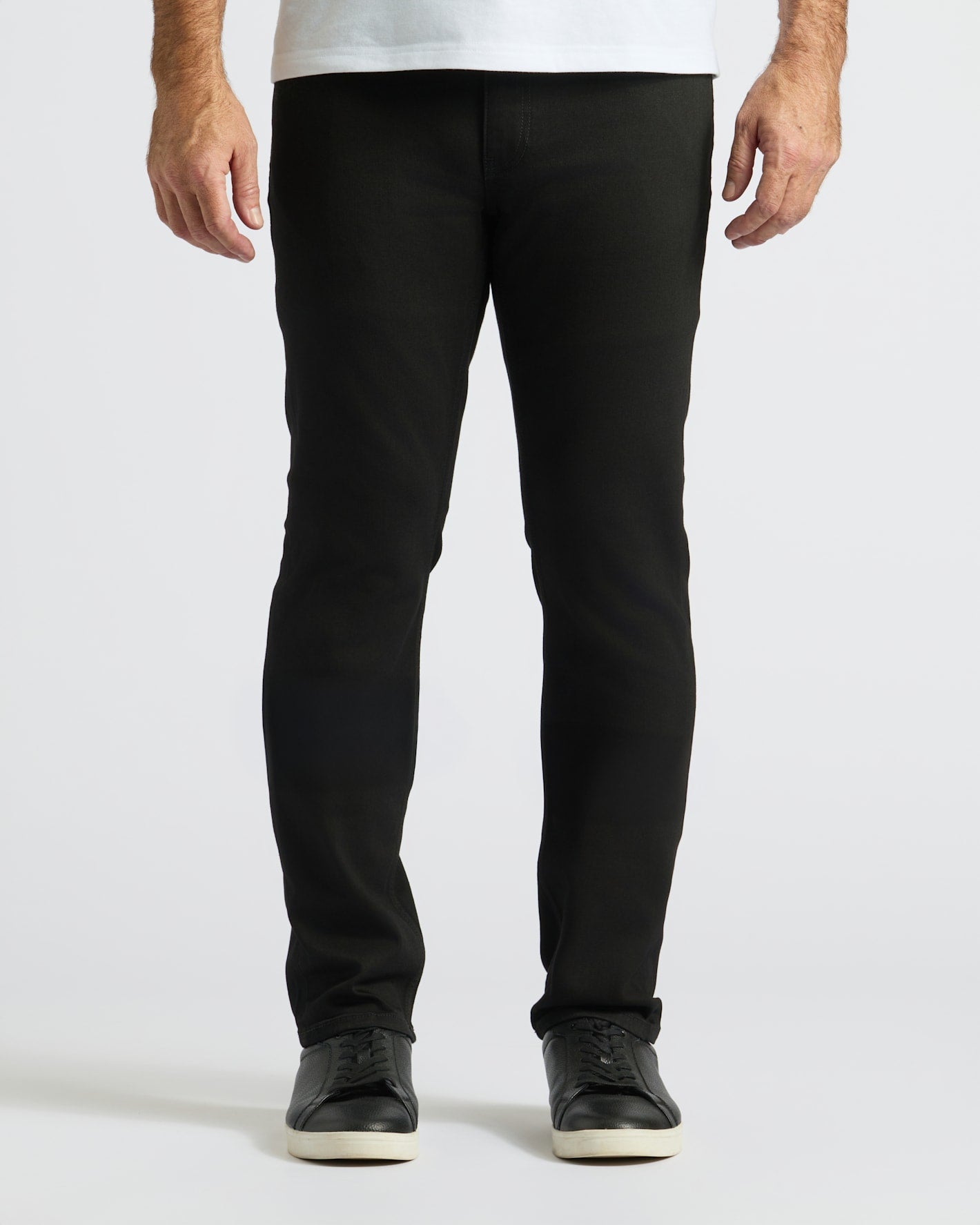 Black Wash Straight Comfort Stretch Jeans