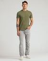 Medium Gray Wash Straight Comfort Stretch Jeans