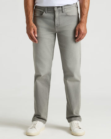 Medium Gray Wash Straight Authentic Denim Jeans | Medium Gray Wash