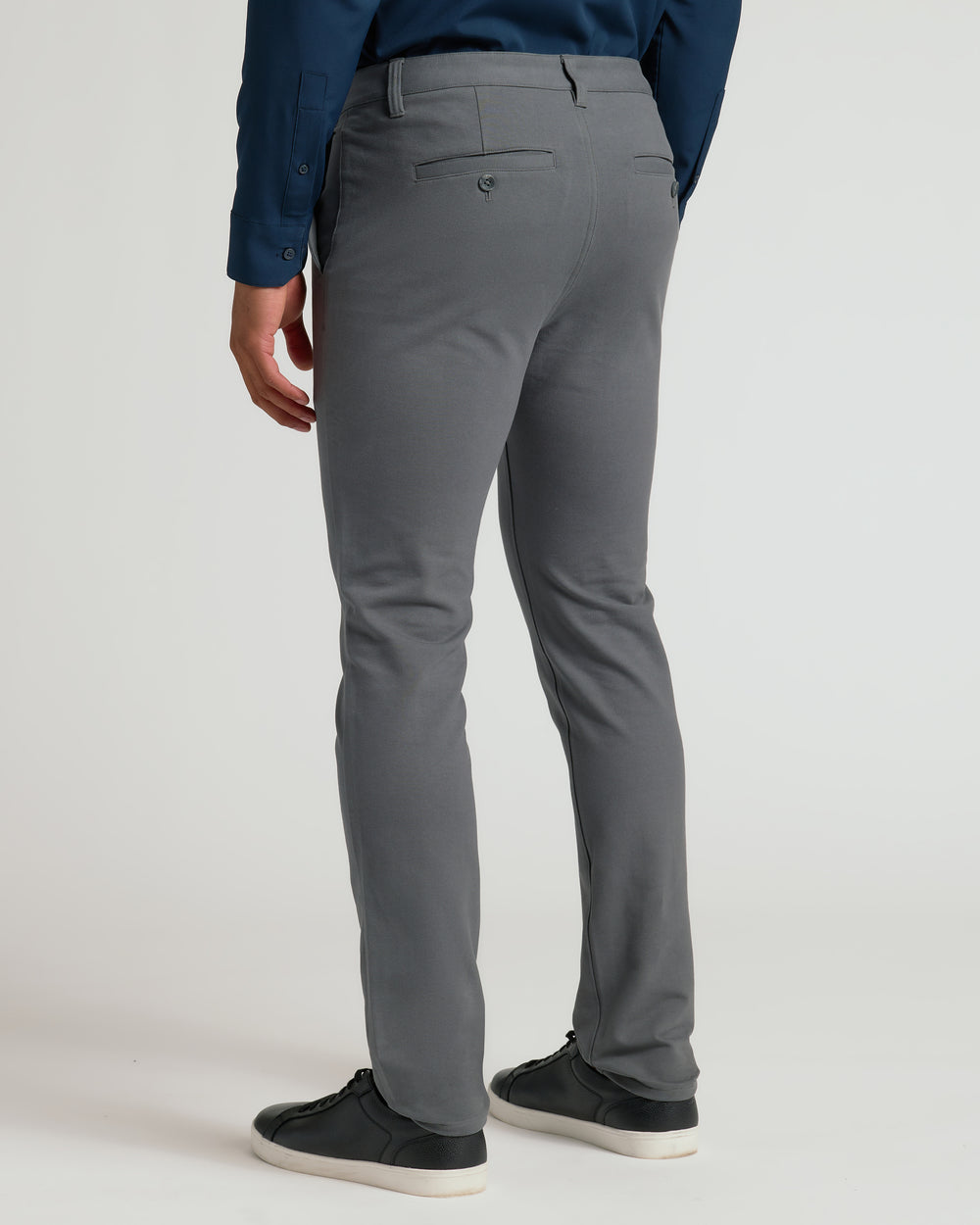 1250~Chino SELF FABRIC Pants with Belt and Ribbed Cuffs