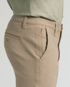 Khaki Slim Chino Pants 2.0 with hidden zip pocket.