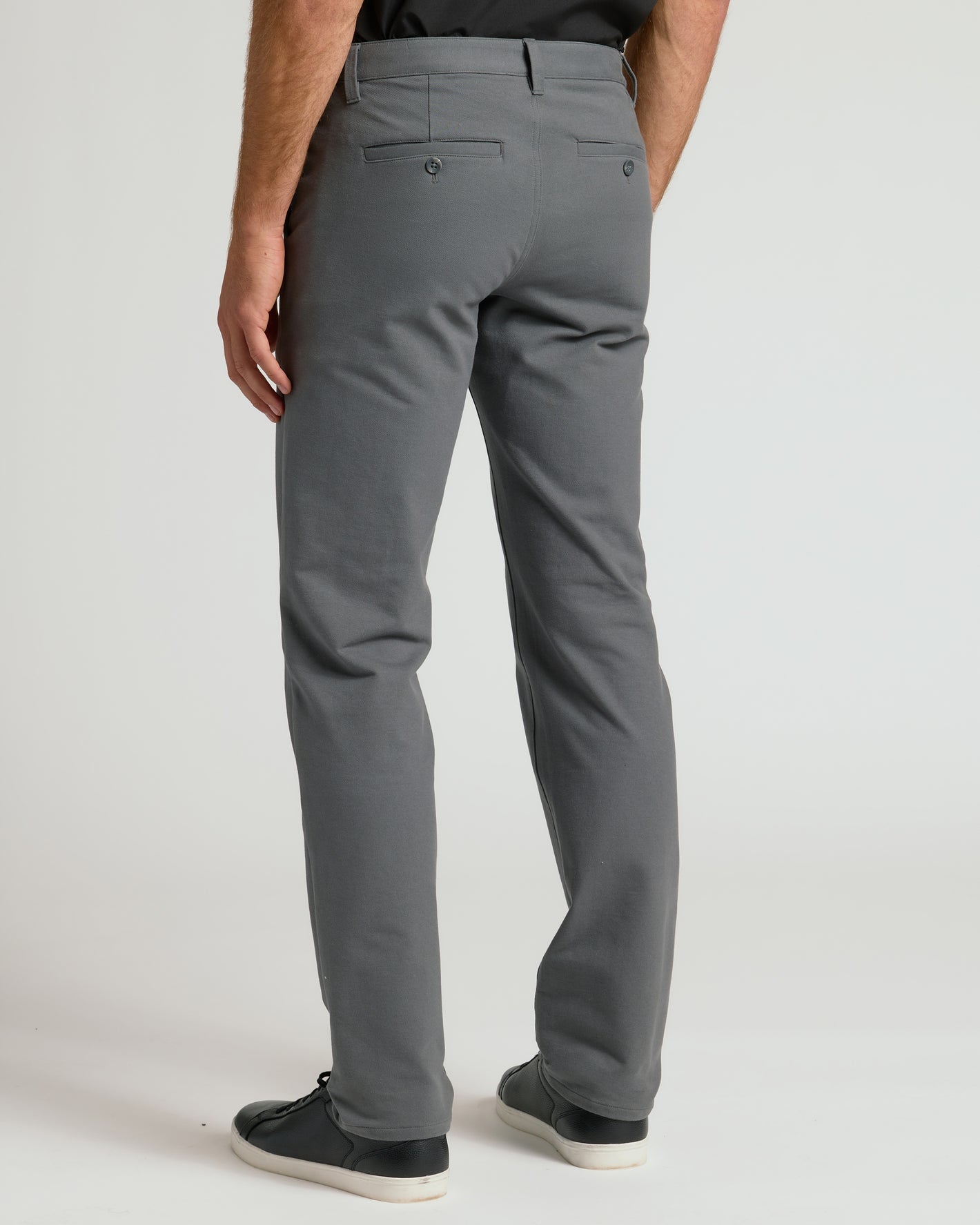 Carbon Straight Chino Pants 2.0 back view, slate-gray, straight-leg style.