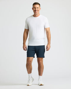 True ClassicDark Heather Navy Active Comfort Shorts