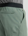 Back view of Auburn & Juniper Active Training Short with zippered pocket.