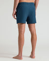 5 Underwater Seersucker Swim Trunks with elastic waistband and patch pocket.