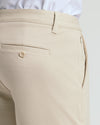9 Sandstone Chino Shorts 2.0 showing back welt pocket and side pocket.