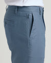 9 Fiord Linen Shorts with zippered side pocket and back welt pocket.