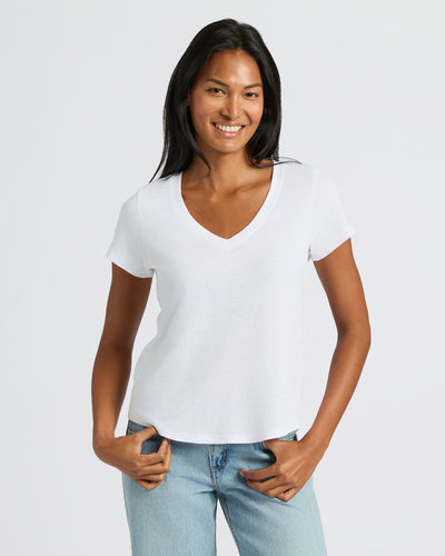 Relaxed Slub V‑Neck (2‑Pack)